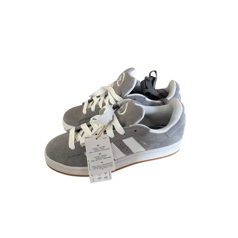 Adidas Campus 00s J Gray White Suede Sneakers Kids 7 Women’s 9 New HQ6507